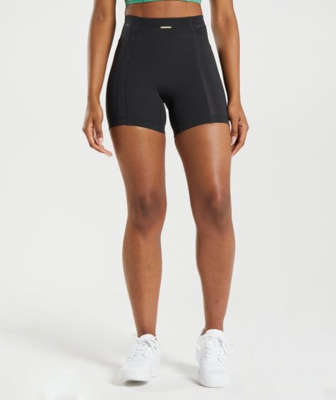 Women's Gymshark Whitney Mesh Shorts Black | NZ 0KYJTN